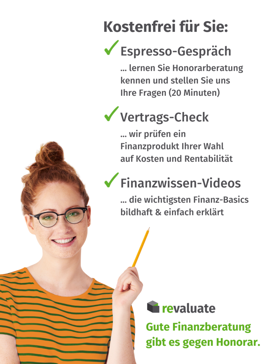 Kostenfrei für Sie: Espresso-Gespräch, Vertragscheck, Finanzwissen-Videos